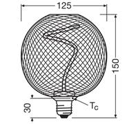 Lámpara LED DECOR LED SPIRAL FILAMENT GLOBE 125 18 4058075840201