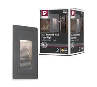 Lámpara LED empotrable de pared para exteriores Paulmann High 4 W 3000 K, negro