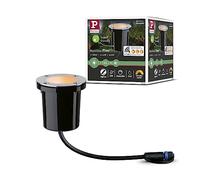 Lámpara LED empotrable en suelo Paulmann Plug & Shine, 4,6 W, negro | Temperatura de color regulable de 2000 K a 2700 K, IP67, apto para exteriores, compatible con sistemas domóticos