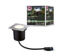 Lámpara LED empotrable para suelo Paulmann Plug & Shine Floor 3000 K | Luminaria empotrable en suelo de 24 V, regulable, con capacidad de carga de hasta 500 kg, IP67, con material de montaje