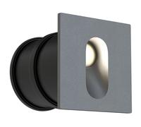 Lámpara LED Empotrable Pared IP54 B: 7 CM Gris 4000K 70Lm Exterior Escalera