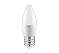 Lámpara LED GTV E27 3000K blanco cálido - sin parpadeo, duradera - para iluminación interior en casa, oficina y taller