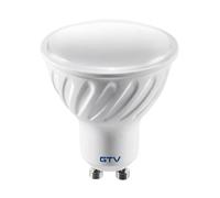 Lámpara LED GTV foco GU10 3000K blanco cálido - sin parpadeo, duradera - para iluminación interior en casa y oficina