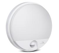 Maclean MCE291-Lámpara LED con sensor de movimiento infrarrojo (1100 lm, 15 W, IP54, 4000 K, resistente al agua), color blanco