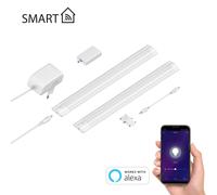 Lámpara LED inteligente para debajo del armario SIRIS blanco mate Controlador [EEK: F]