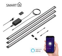 Lámpara LED inteligente para debajo del armario SIRIS negro mate Controlador