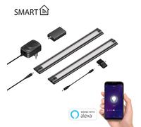 Lámpara LED inteligente para debajo del armario SIRIS negro mate Controlador [EEK: F]