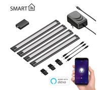 Lámpara LED inteligente para debajo del armario SIRIS negro mate Controlador