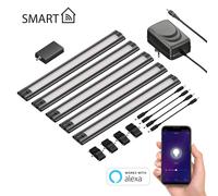 Lámpara LED inteligente para debajo del armario SIRIS negro mate Controlador