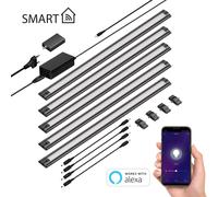 Lámpara LED inteligente para debajo del armario SIRIS negro mate Controlador