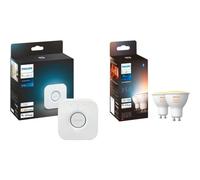 Lámpara LED inteligente Philips Hue White Ambiance GU10 Kit 2 Bombillas + Bridge