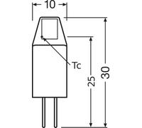 OSRAM LED Micro Pin lámpara con base G4, blanco cálido (2700K), 12V, de bajo voltaje, 1W, reemplazo para la convencional de 10W