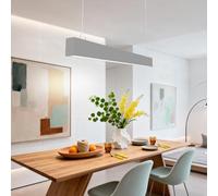 Lámpara LED Lineal Colgante Moderna, 150cm (60W) / 120cm (36W), Luz de Techo para Oficina y Comedor, Iluminación Profesional (Blanco,1500mm,4500K)