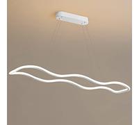 Lámpara LED lineal para isla de cocina, luces colgantes de metal nórdico, lámparas colgantes modernas LED para comedor, sala de estar, cocina, oficina, tienda, bar, cafetería, lámpara colgante de