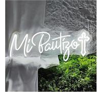 Lámpara LED Neón Letrero luminoso Mi Bautizo LED Neón para decoraciones de fiestas cumpleaños y festivales(A)
