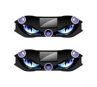 Lámpara LED Ojos para demonio ABS para carga Dual Solar Tipo-C | para carga dual solar y USB, modos para verde , visible de noche, sin cables complejos, 2 unidades(Blue)