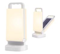 Lámpara LED para camping, linterna solar para camping, regulable, táctil, 4400 mAh, batería externa de emergencia, resistente al agua IPX4,
