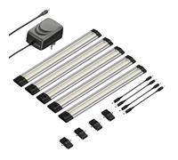 Parlat Luminaria LED bajo armario SIRIS plana 30cm cada una 368lm blanco cálido Juego de 5