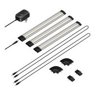 Lámpara LED para debajo del armario SIRIS plana cada 30cm cable de 100cm cada