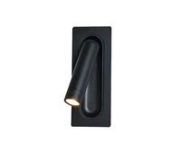 Lámpara LED para Dormitorio, lámpara de Pared para cabecera, lámpara de Lectura empotrada Junto a la Cama con Interruptor Oculto/Cabezal Ajustable, Foco de Pared para Cama de Hotel, 350