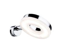 Lámpara LED para espejo Paulmann Becrux, 4 W, 3000 K, cromo | Lámpara para espejo con iluminación uniforme, orientable, montaje en espejo, IP20