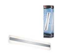 Lámpara LED para espejo Paulmann Lukida, 9 W, 3000 K, cromado/blanco | Protección IP44 contra salpicaduras, con lámpara LED integrada, 650 lm
