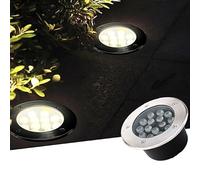 Lámpara LED para Exteriores, Foco empotrable Impermeable IP67, Luces Redondas de bajo Voltaje AC85-265V para Entrada de vehículos, Patio, Sendero y escaleras - Iluminación cálida para jardín