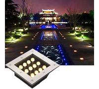 Lámpara LED para Exteriores, Luces LED empotrables de 18 W, lámpara de Suelo Impermeable IP68, Mini focos sumergibles para estanques, 12 V CA, ángulo de Haz de 30°, iluminación empotrada ama