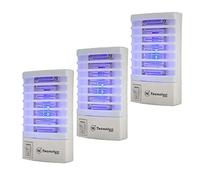 Lámpara LED para matar mosquitos, utilizada en el dormitorio, la sala de estar, la terraza, la cocina, el jardín, puede matar mosquitos, moscas y ácaros en silencio (3PCS)