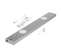 Lámpara LED para parte inferior de mobiliario Peppa Sensor, 60 cm, titanio, 7 W, 450 lm, blanco cálido 3000 K