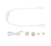 Lámpara LED para tejer en el cuello, para las manos, amigable con la vista, portátil, con carga USB, blanca, para leer y hacer crochet.
