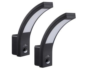 Lámpara LED PIR Maclean 10W 750lm IP54 negro 2 piezas Model MCE244 B