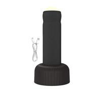 Lámpara LED recargable de 1200 mAh, 9,2 x 19,3 cm, iluminación de brillo suave, bonito diseño de columna, iluminación de ahorro de energía, batería larga, amigable con el tacto, dormitorio, baño
