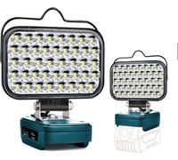 Lámpara LED recargable para batería Bosch 18 V, 80 W, lámpara de 8000 lúmenes, con batería y proyector con carga tipo C y USB, senderismo, pesca, astiller(sin batería)