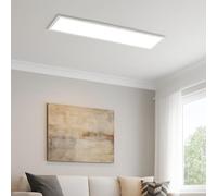 Lámpara LED Regulable para Techo de 120 x 30 cm con Función de Memoria, Panel de 40 W, Mando a Distancia, Temperatura de Color y Brillo Ajustables, Iluminación Ultrafina, para Oficinas y Cocinas