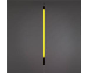 Lámpara LED SELETTI Linea, amarilla, detalles de madera, universal
