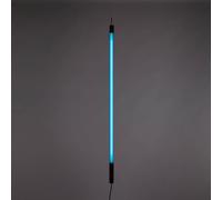 Lámpara LED SELETTI Linea, azul, detalles de madera, universal