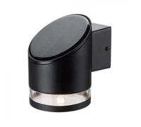 Lámpara Led Solar 1W IP54 Negra Forma Cilíndrica 3000K SKU 10384 V-TAC VT-1138-B