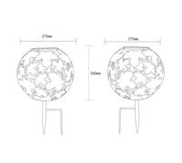 Lámpara LED solar 36749S globo Ø 27 cm, plata, pincho de suelo