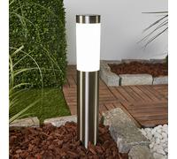 Lámpara LED solar Aleeza de Lindby, 61 cm, acero inoxidable, pincho de suelo