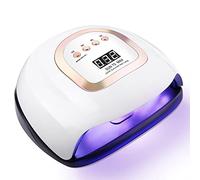 Lampara LED Uñas 220 W Lámpara Secador de Uñas Profesional LED UV Lampara Uñas Gel con 4 Temporizadores Sensor Automatico Semipermanentes Maquina Uñas para Manicura/Pedicure Nail Art Hogar el Salón