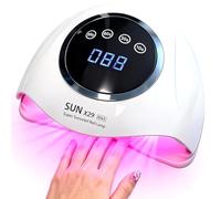 Lámpara LED UV para uñas de 500 W, secador de uñas para esmalte en gel con 90 cuentas luminosas, pantalla táctil con 4 temporizadores y sensor automático, ideal para salones de belleza en casa