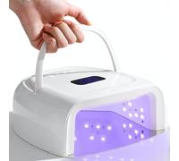 Lámpara LED UV recargable de 60 W, secador de uñas inalámbrico más rápido, luz de esmalte de gel de 42 cuentas y mango portátil, lámpara de curado profesional para uñas de manos y pies, sensor