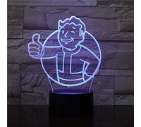 Lampara LED Vault Boy Fallout Cambia Color USB Luz Nocturna y decoración