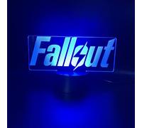 Lampara LED Videojuego Fallout Logo Cambia Color USB Luz nocturna y decoración