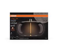 OSRAM Vintage 1906 Big Elipse, lámpara LED decorativa con cristal color humo, con otro filamento, delgado y magnético,casquillo E27,4 vatios,acogedor blanco cálido(1800K), bajo consumo de energía