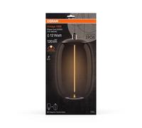 OSRAM Vintage 1906 Big Elipse Oval, lámpara LED decorativa con cristal color humo,con filamento delgado y magnético, casquillo E27, 4 vatios, acogedor blanco cálido(1800K), bajo consumo de energía