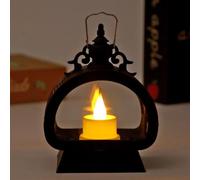 Lámpara LED vintage de simulación de vela, lámpara colgante de luces colgantes, farol eléctrico para centro de mesa de boda, Halloween, Navidad, decoración de granja