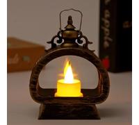 Lámpara LED vintage de simulación de vela, lámpara colgante de luces colgantes, farol eléctrico para centro de mesa de boda, Halloween, Navidad, decoración de granja
