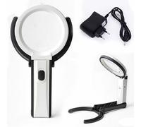 Lámpara Lente De Aumento De Mesa Con Luz 10 LED Portátil 120 MM A 28 MM